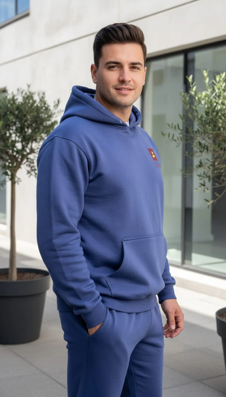 WhatsAppImage2026-03-12at5.24.48PM Fermeture éclair et capuche. Vêtements polaires 85 % coton, 15 % polyester. - Image 1