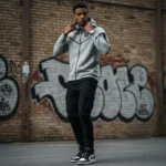 Cerniera e cappuccio 85% cotone 15% polyester Abbigliamento en pile