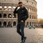 Cerniera e cappuccio 85% cotone 15% polyester Abbigliamento en pile