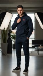 ZNWA Sweat à capuche zippé Gris