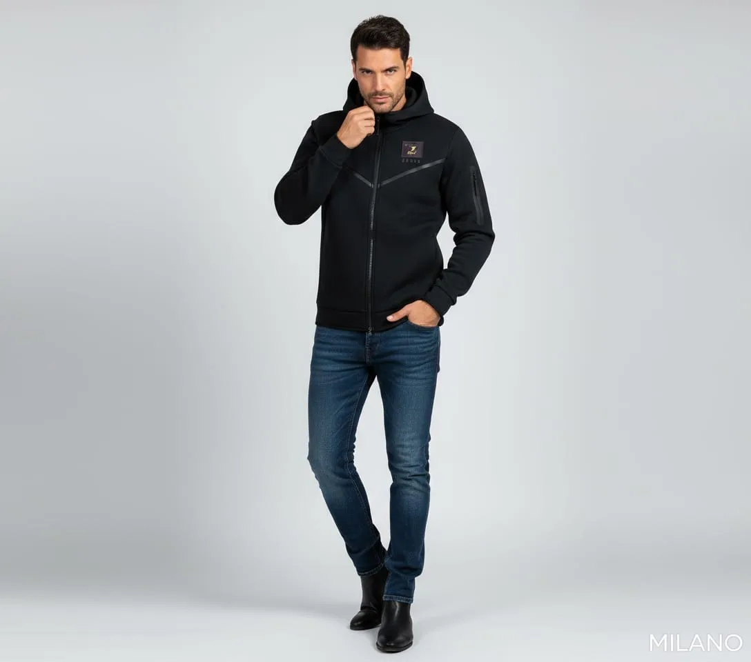 ZNWA Sweat à capuche zippé  noir