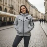 ZNWA Sweat à capuche zippé Gris – Image 5